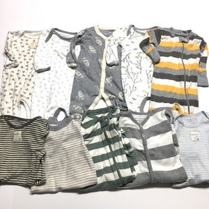 Burt’s Bees Baby Pajama Bundle Lot 0-3 Months